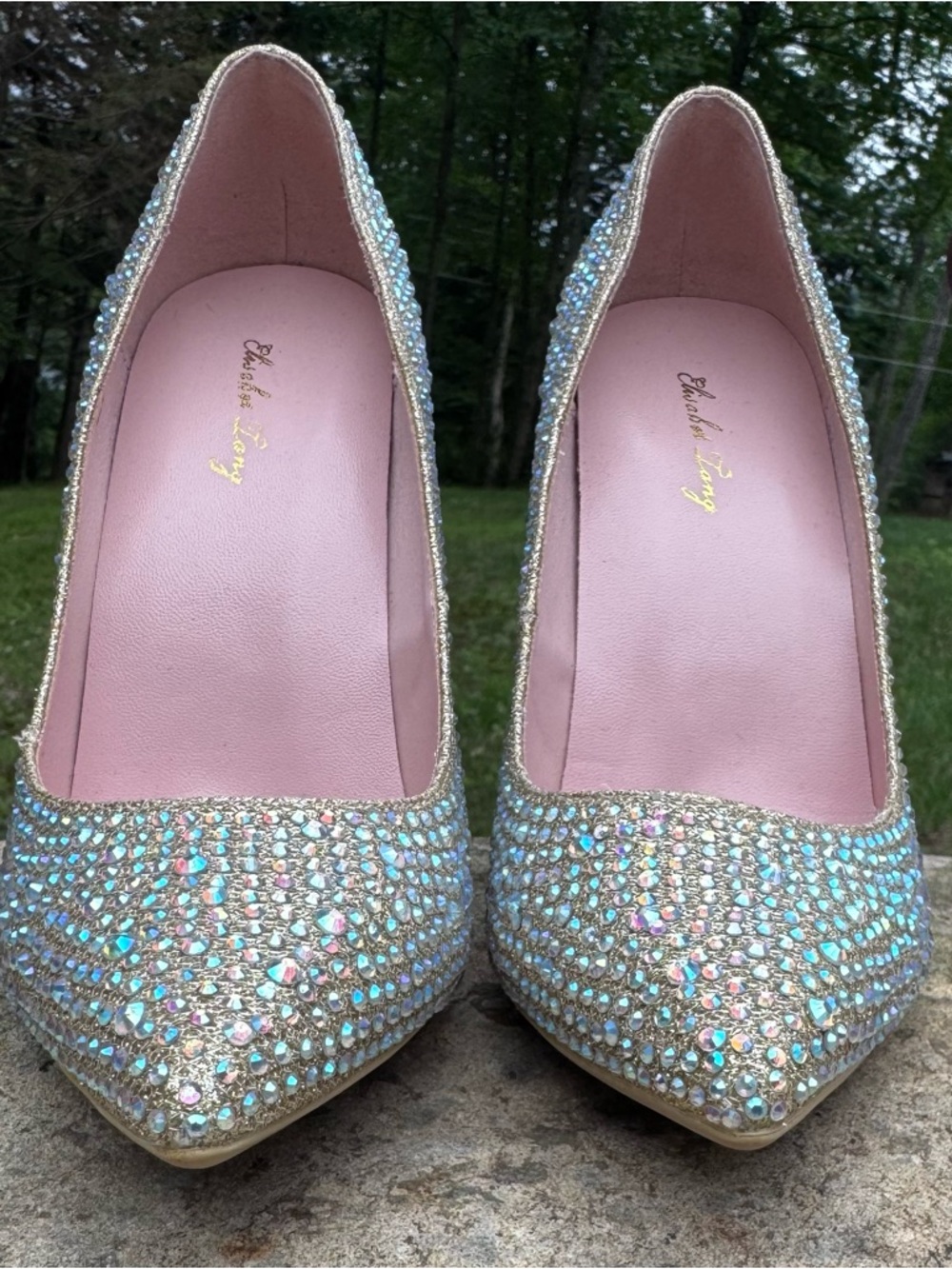Elizabet Tang Rhinestone Glitter Pumps - Picture 8 of 10